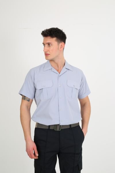 Erkek Apaç Yaka Gri Güvenlik Gömlek M - Gri