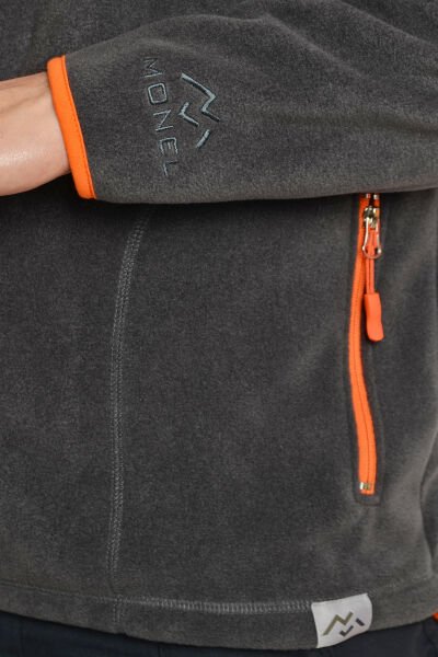 Monel Komple Fermuarlı Füme Polar Mont M - Füme
