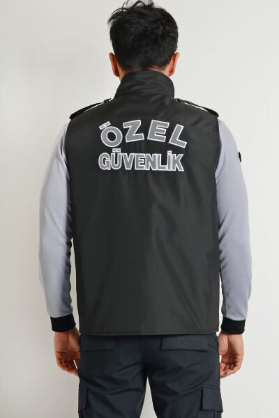 Güvenlik Nakışlı Yelek XXL - Siyah