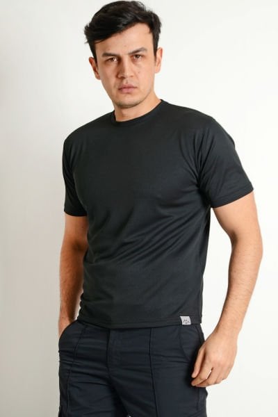 Monel Dry Touch Sporcu Outdoor Siyah Tshirt S - Siyah