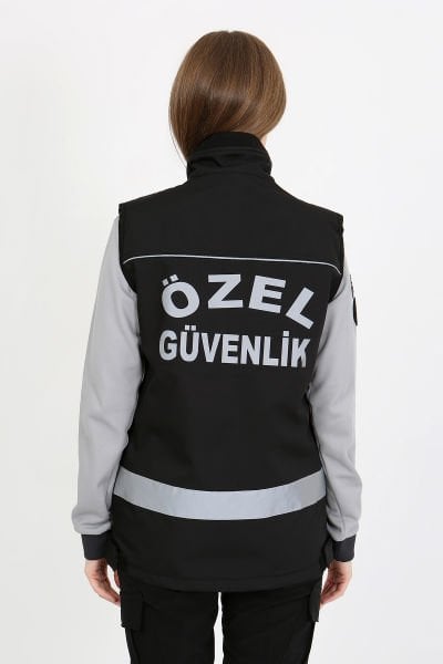 Yeni Tip Güvenlik Softshell Yelek (İçi Polarlı Softshell Kumaş, Slim Fit Kalıp)