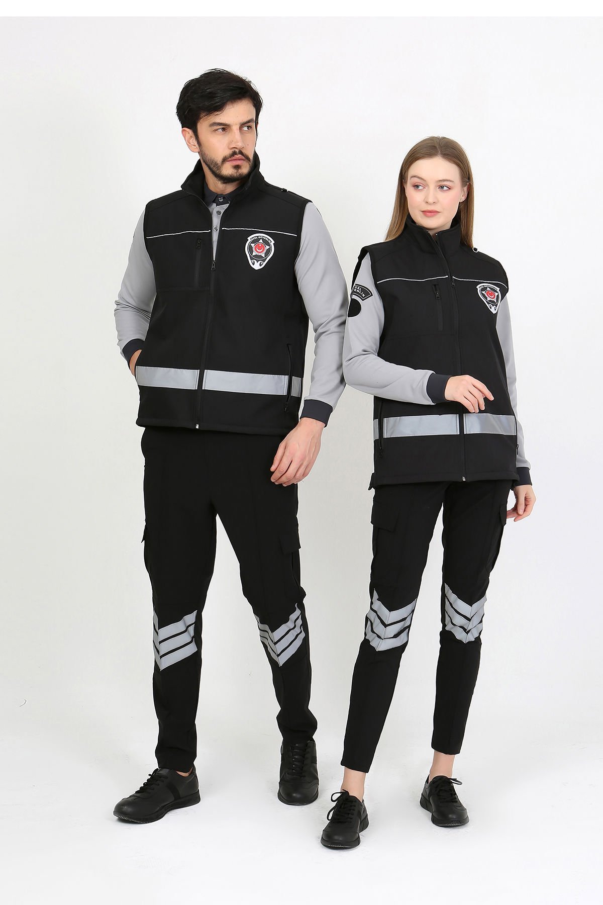 Yeni Tip Güvenlik Softshell Yelek (İçi Polarlı Softshell Kumaş, Slim Fit Kalıp)