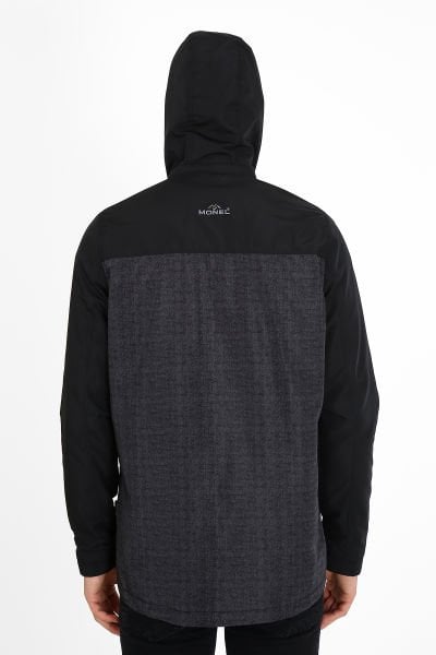 Monel Outdoor Erkek Ultra Hafif İki Renk Yağmurluk L - SİYAH-GRİ