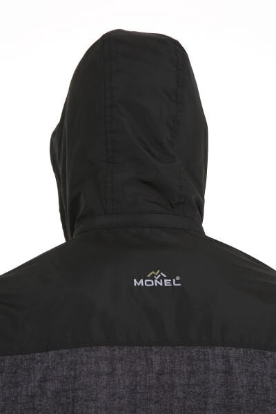 Monel Outdoor Erkek Ultra Hafif İki Renk Yağmurluk L - SİYAH-GRİ
