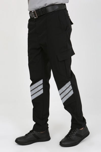 Yeni Tip Termo Likra (İçi Polarlı Kışlık) Siyah Güvenlik Unisex  Pantolon Ripstop Kışlık İçi Polarlı