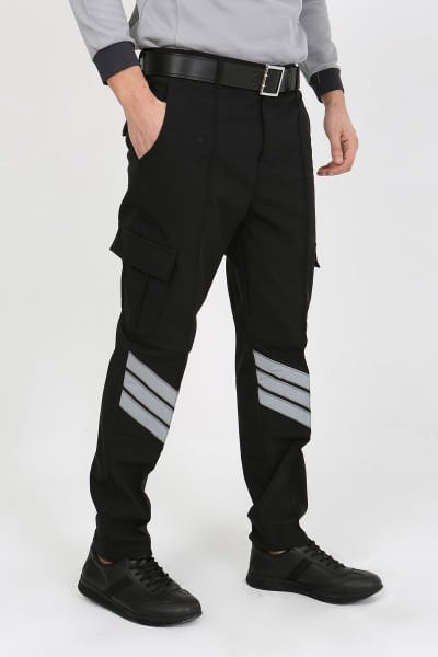 Yeni Tip Termo Likra (İçi Polarlı Kışlık) Siyah Güvenlik Unisex  Pantolon Ripstop Kışlık İçi Polarlı