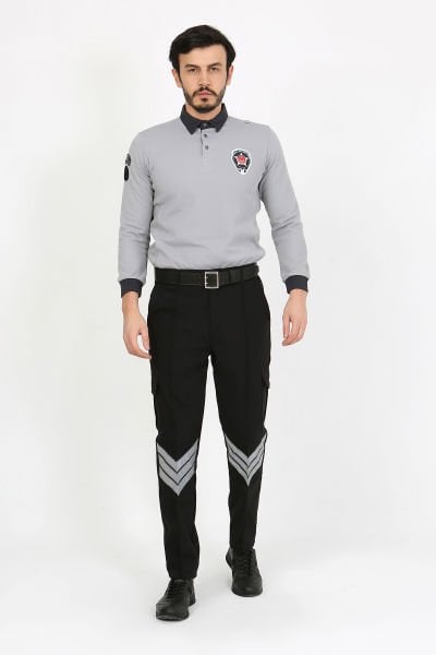 Yeni Tip Termo Likra (İçi Polarlı Kışlık) Siyah Güvenlik Unisex  Pantolon Ripstop Kışlık İçi Polarlı