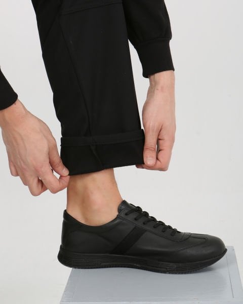 Monel Outdoor Siyah Termo Likra (İçi Polarlı) Kışlık Siyah Su iticili Ripstop Taktik Pantolon