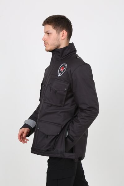 Yeni Kamu Personel Özel Güvenlik Kışlık Kaban ve İç Mont İle Takım Füme - XXL