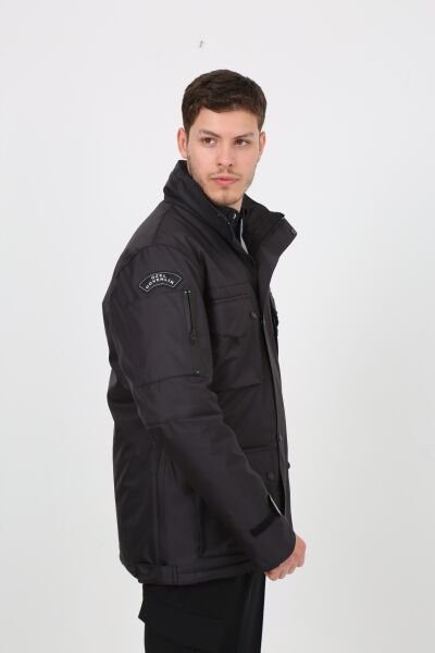 Yeni Kamu Personel Özel Güvenlik Kışlık Kaban ve İç Mont İle Takım Füme - XXL