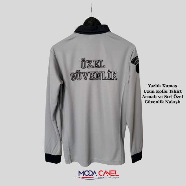 Yeni Kamu Personel  Yazlık Kumaş Uzun Kollu  Unisex Kalıp Özel Güvenlik Tshirt