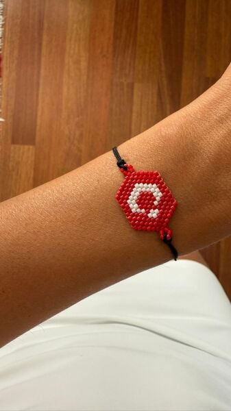 LAPIS Miyuki Boncuk El Yapımı Türk Bayrağı Sembollü Bileklik