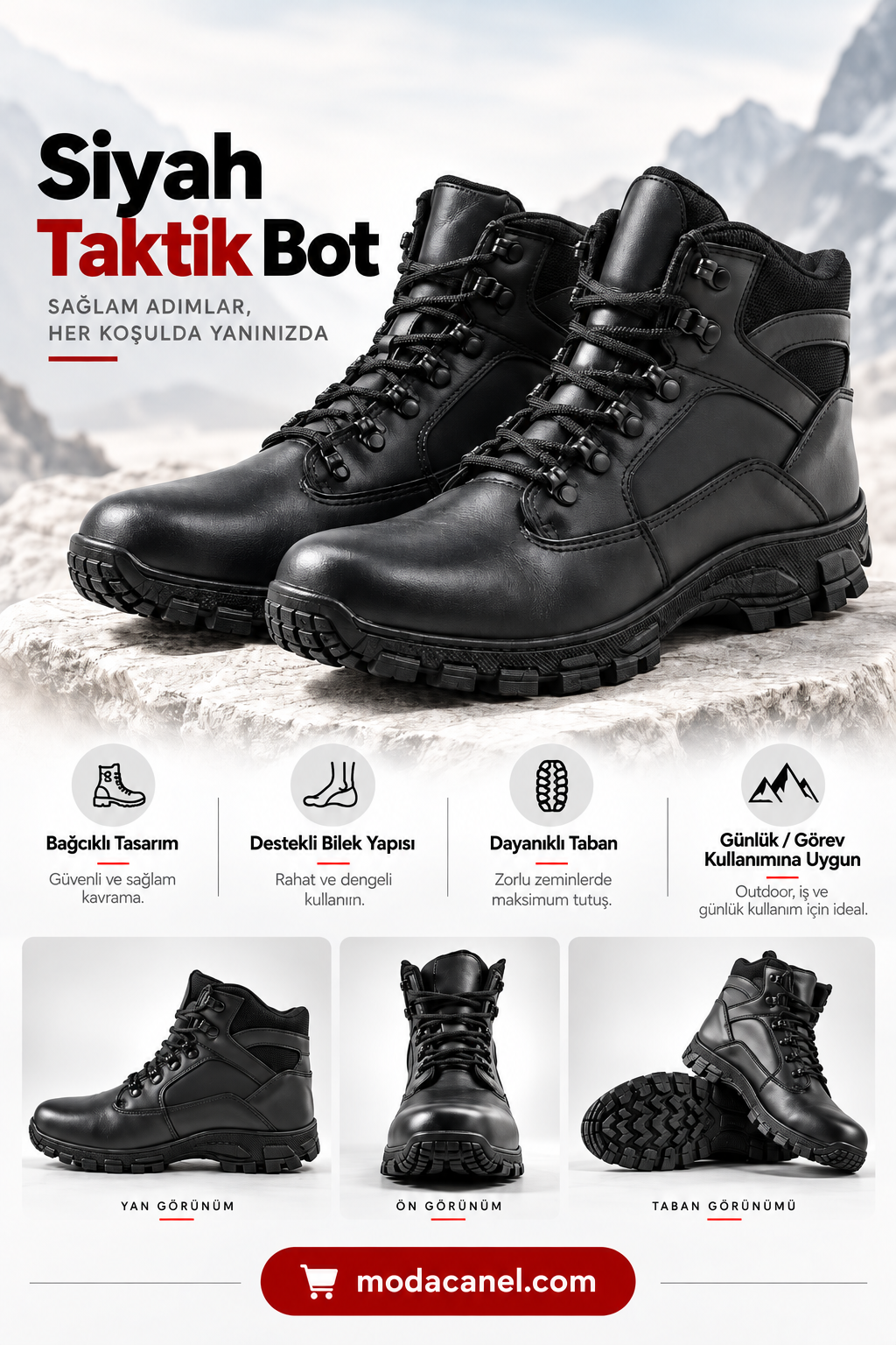 Yeni Tip Kamu Özel Güvenlik Kışlık Bot Outdoor Bot