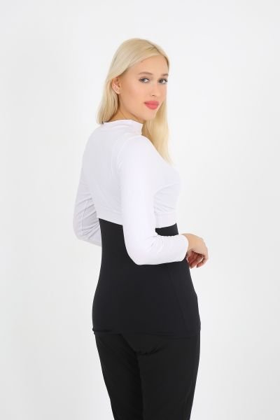 Crop Likralı  Bluz Beyaz Crop İçlik