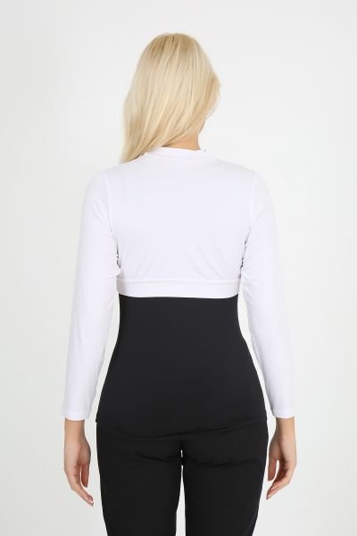 Crop Likralı  Bluz Beyaz Crop İçlik