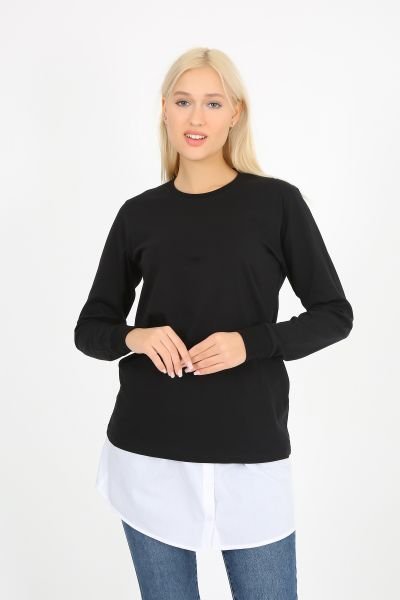 Gömlek Etek İçlik Beyaz Beli Lastikli Gömlek Etek Kurtarıcı İçlik Beyaz - L