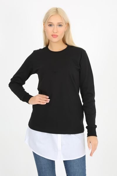 Gömlek Etek İçlik Beyaz Beli Lastikli Gömlek Etek Kurtarıcı İçlik Beyaz - XL