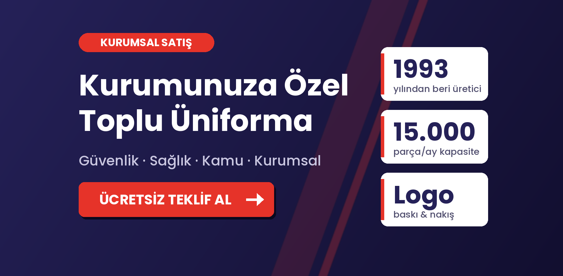 Kurumsal toplu üniforma teklifi